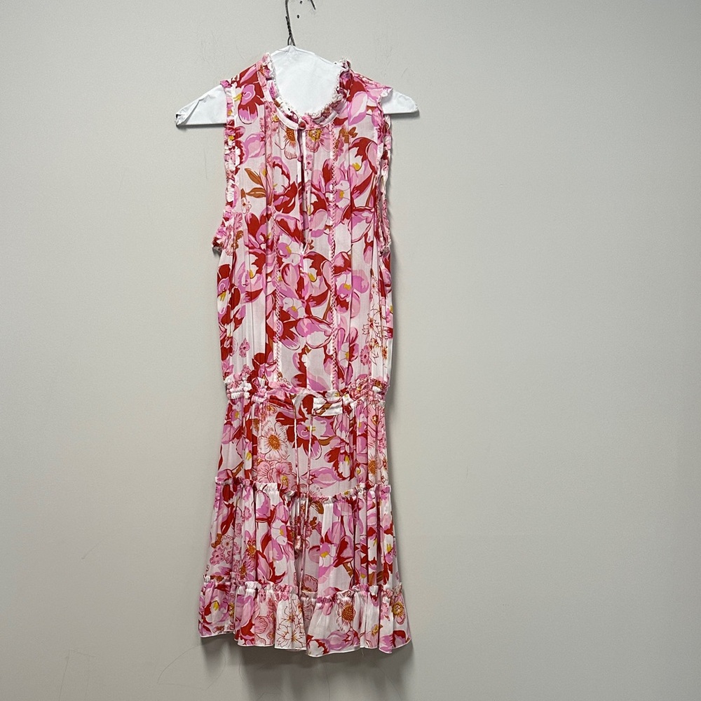 Poupette St Barth Floral Pink Sleeveless Dress